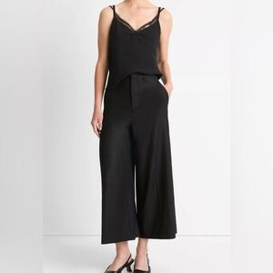 Vince Italian Wool-Blend Flannel‎ Mid-Rise Culotte Sz 10